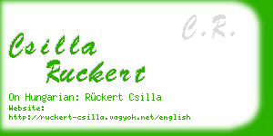 csilla ruckert business card